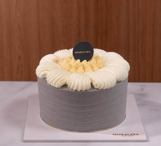 Black Sesame Soybean Mochi Cake